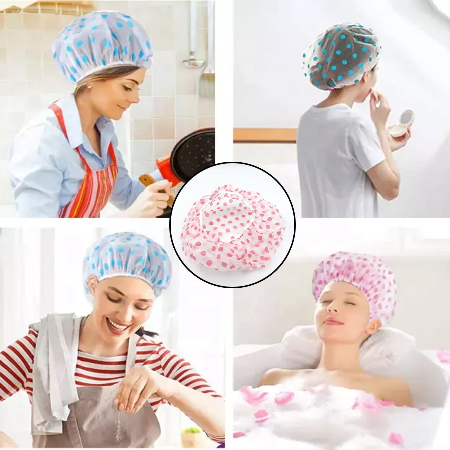 8305 Solid Design Printed Shower Curtain Set with 12 Hooks & Shower Cap, - Dori Lightweight, for Bathrooms, Home (100x180 Cm) 8305 Solid Design Printed Shower Curtain Set with 12 Hooks & Shower Cap, - Dori Lightweight, for Bathrooms, Home (100x180 Cm)